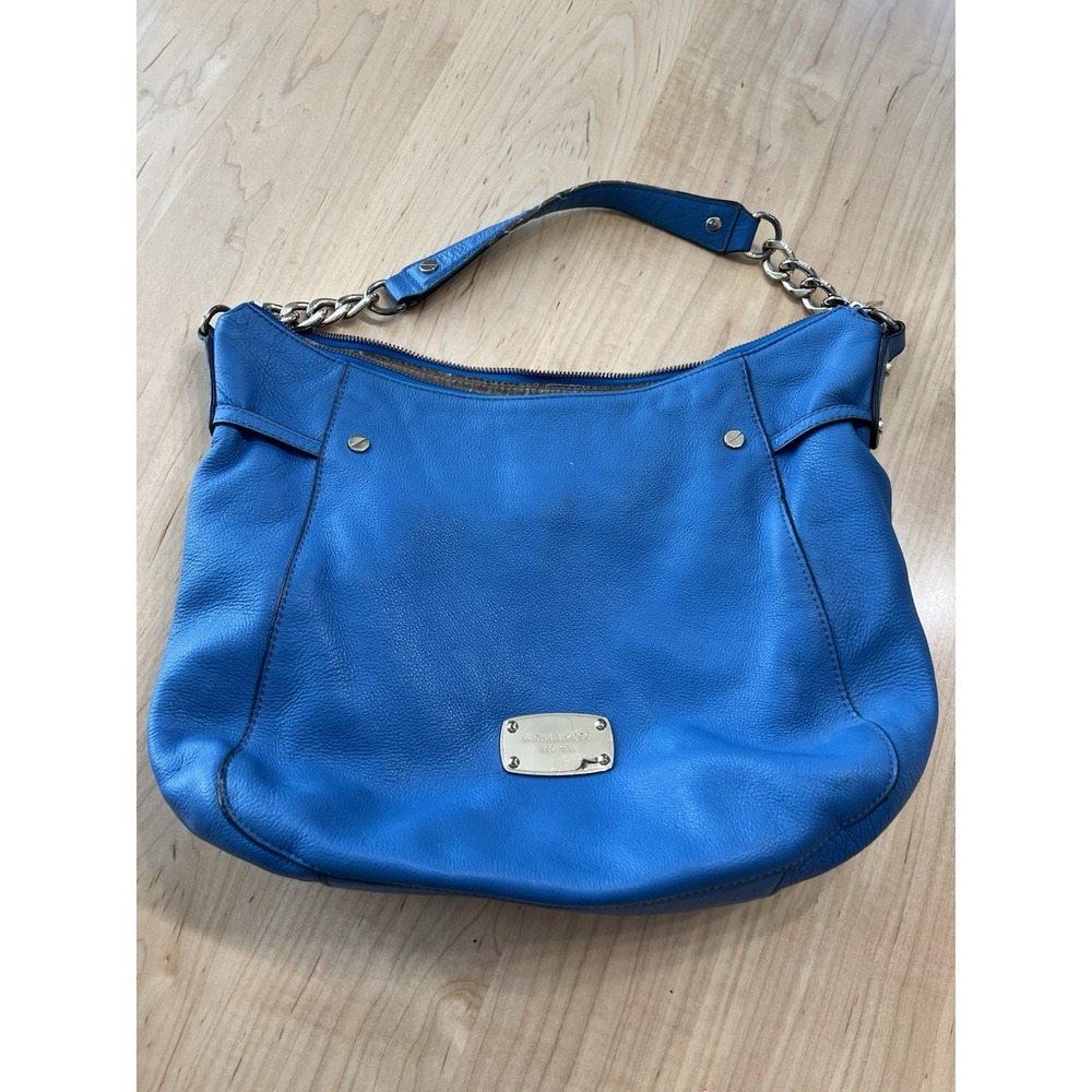Michael Kors Fulton Large Hobo Shoulder Bag Electric Blue Leather